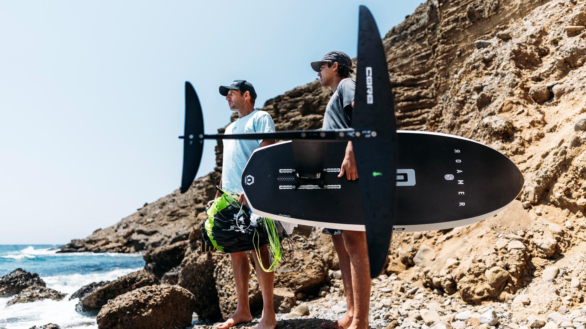 CORE ELXR Frontwing - Santiago and Thomas on the shore