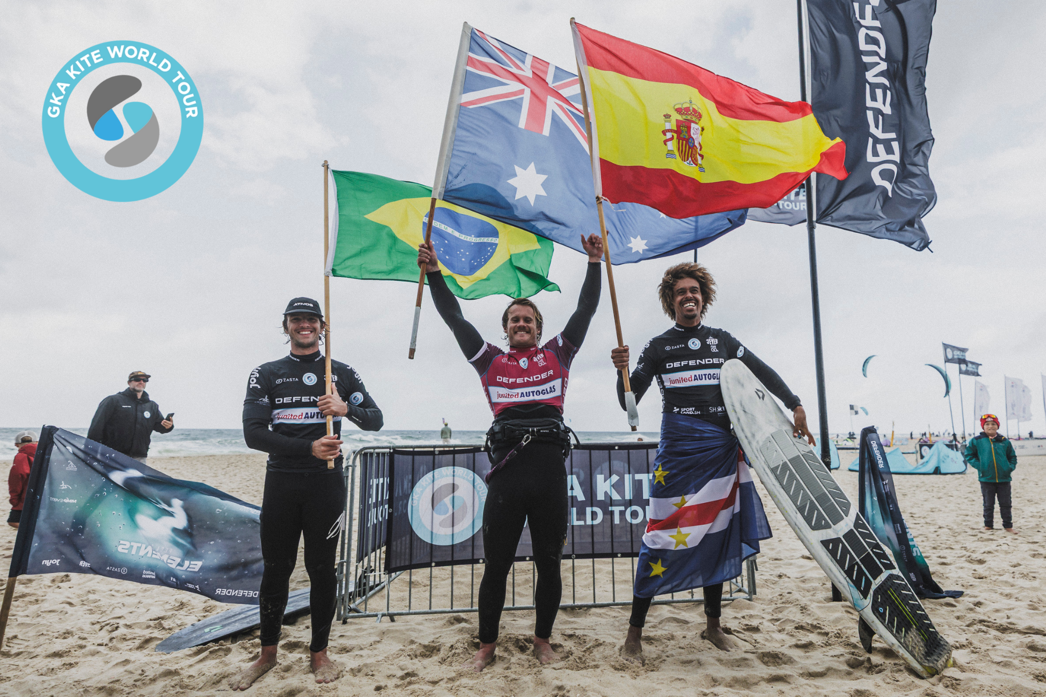 GKA Sylt 2026 Kitesurf Worldcup Podium Gabriel Benneton